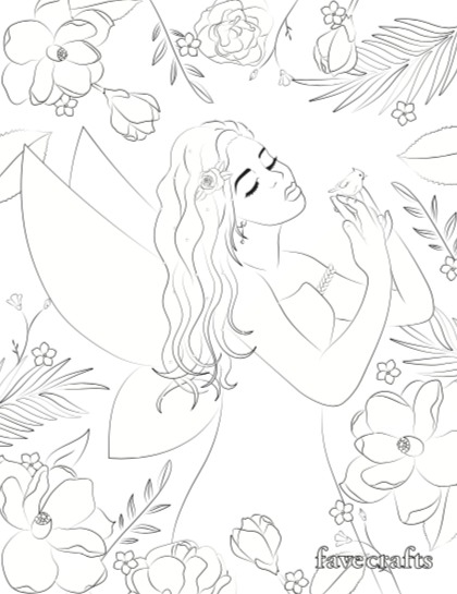 Fairy Coloring Page