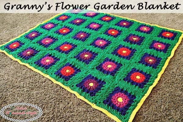 Floral Crochet Granny Square Afghan Pattern