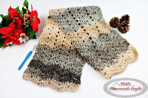 Trendy and Elegant Chevron Crochet Scarf Pattern