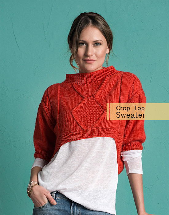 Crop Top Sweater Knitting Pattern