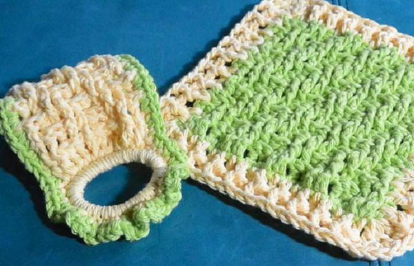 Lemon Lime Textured Dishcloth