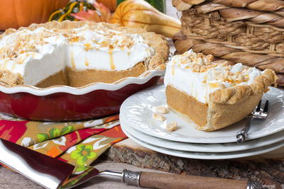 Caramel Peanut Pumpkin Pie