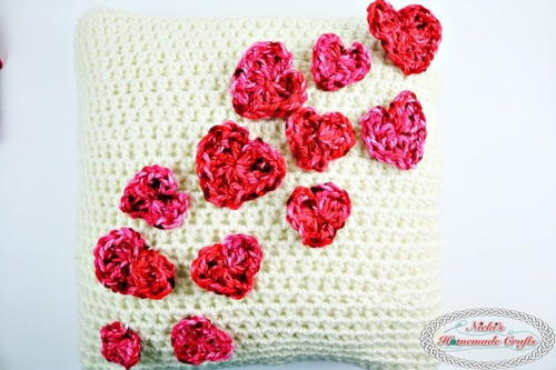 Simply Lovely Crochet Pillowcase with Mini Hearts