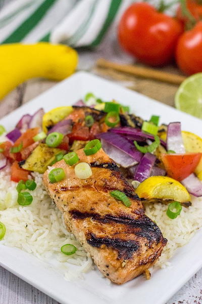 Grilled Honey Lime Salmon