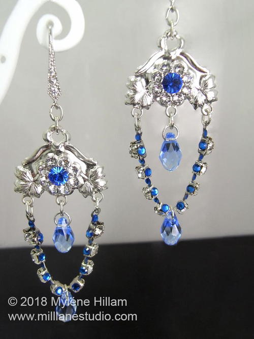 Sapphire Chandelier Drop Earrings