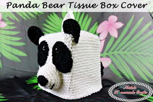 Cute Crochet Panda Tissue Box Cover