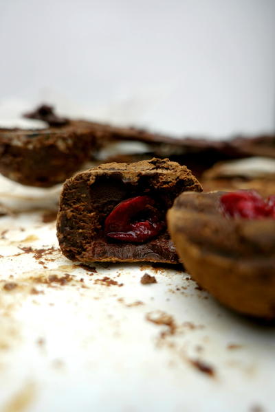 Sour Cherry and Dark Chocolate Truffles 