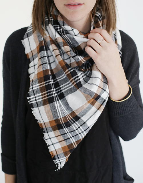 How to Make a Blanket Scarf | DIYIdeaCenter.com