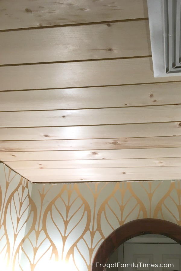 How to Install Wood Plank Ceiling | DIYIdeaCenter.com