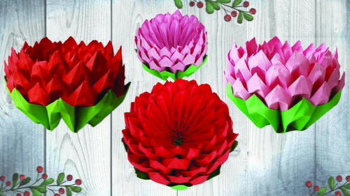 How to Make Lotus in Origami Style Easy Craft Tutorial
