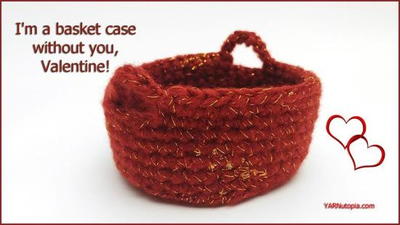 Round Crochet Basket with Handles Pattern