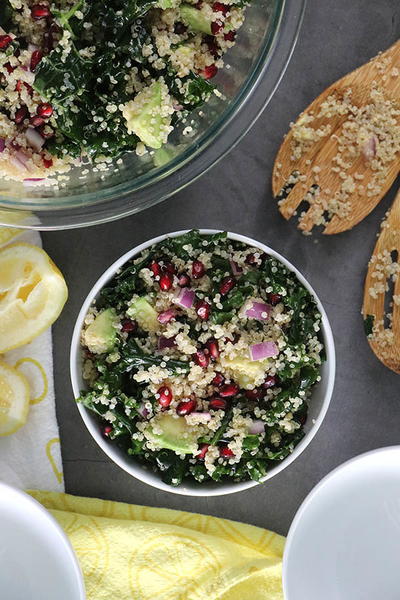 Superfood Vegan Quinoa Salad With Pomegranate Seeds