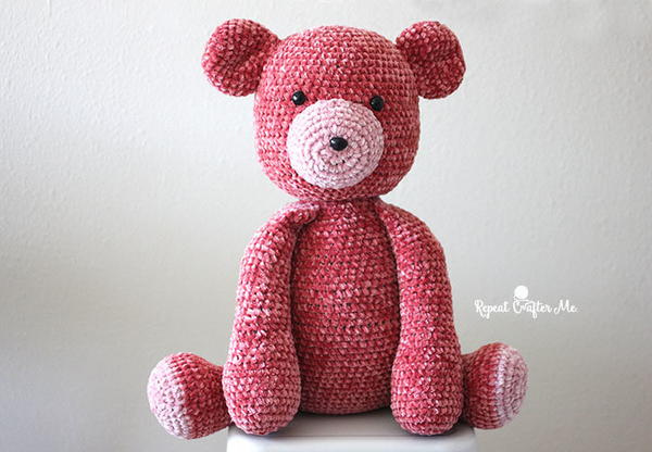 Red Velvet Crochet Teddy Bear Pattern