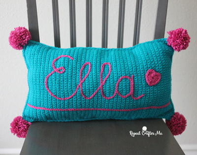 Personalized Kids Crochet Pillow Easy Pattern