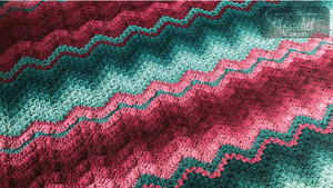 Two-Tone Wave Crochet Blanket Pattern