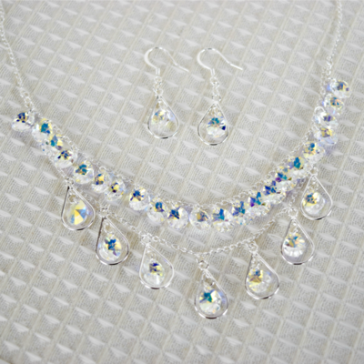 Teardrop Necklace and Earring Set