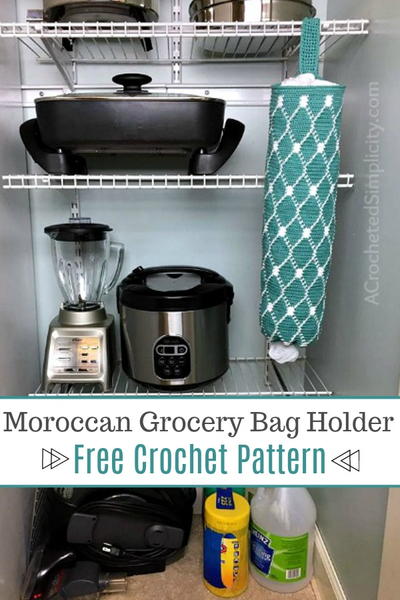 Moroccan Plastic Grocery Bag Holder