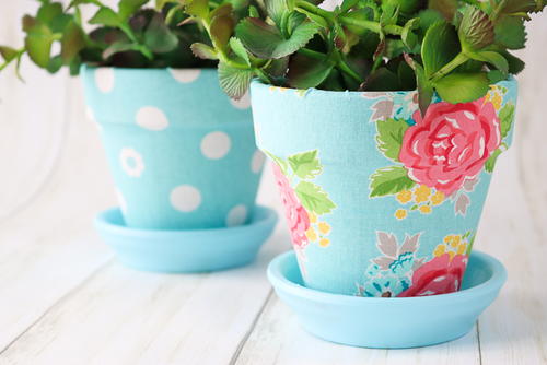 DIY Fabric Flower Pot