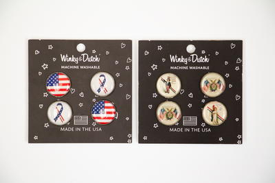 Winky & Dutch Patriotic Sew-On Button Set