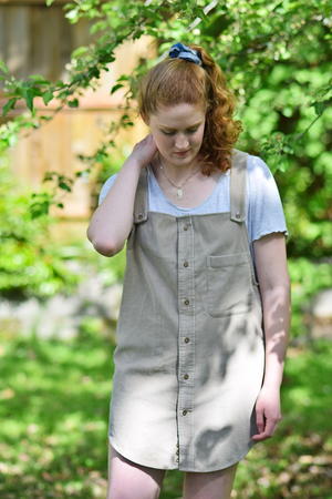 overall dress with shirt