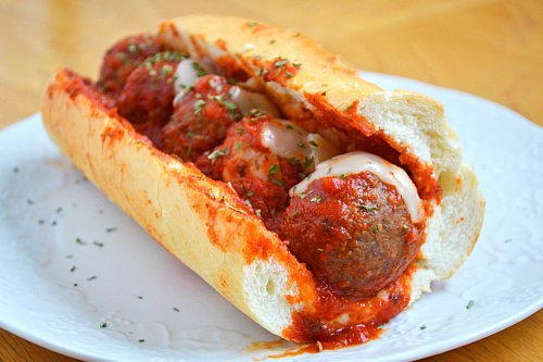 Homemade Meatball Marinara Sub Recipe