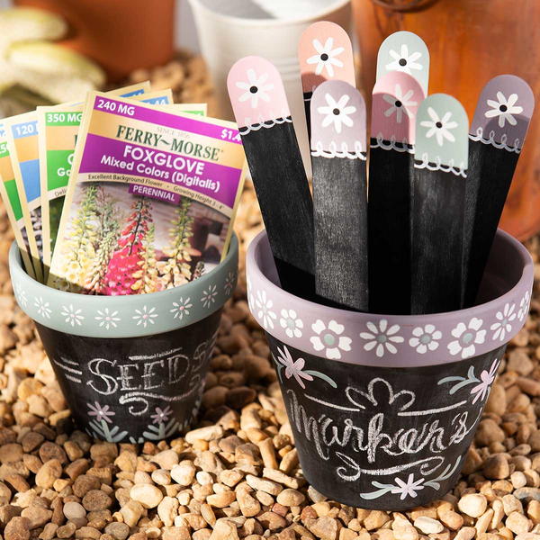 DIY Chalkboard Clay Pots