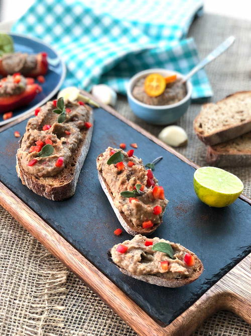 Garlicky Black Eyed Beans Pate on Sourdough Toast