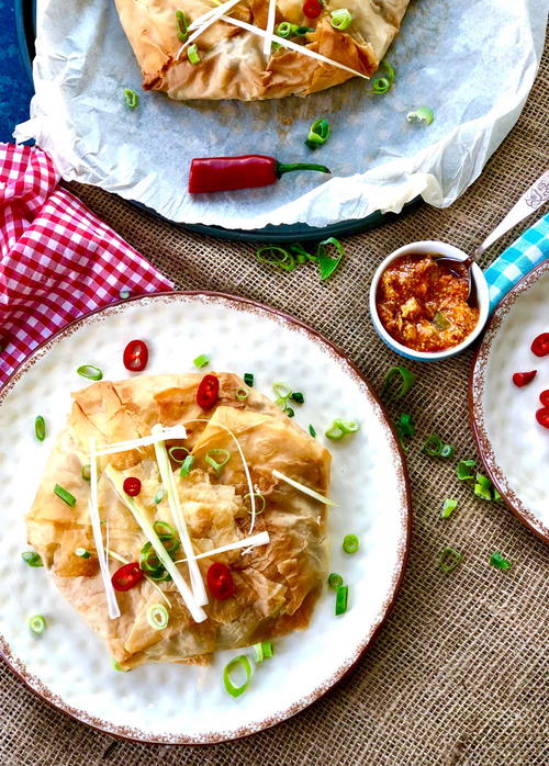 Giant Potato and Cauliflower Filo Samosa