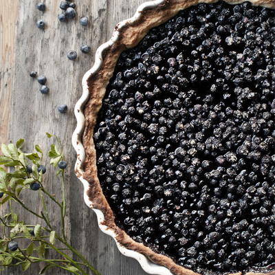 Blueberry Tart with Custard