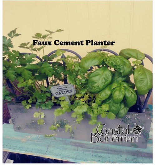 Upcycled Faux Cement Planter