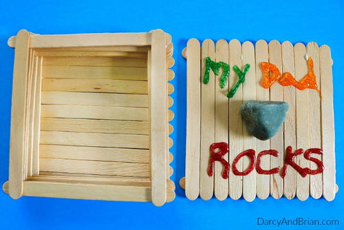 My Dad Rocks Popsicle Stick Craft for Father's Day | AllFreeKidsCrafts.com