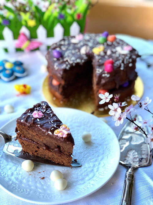 Double Coffee Lush Chocolate Cake