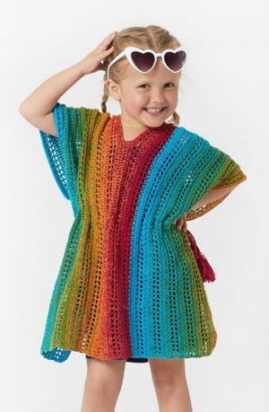 Beach Girl Rainbow Cover Up Crochet Pattern