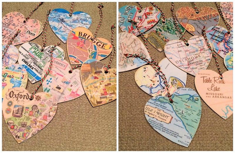 Easy DIY Map Ornaments | AllFreeChristmasCrafts.com