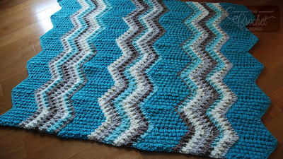Ocean Waves Chunky Crochet Blanket Pattern