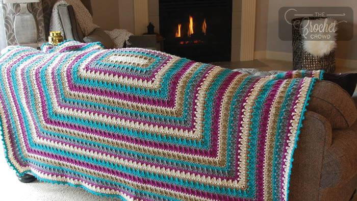 Large 5 Color Crochet Blanket Pattern | AllFreeCrochet.com