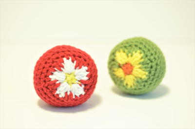 Mini Flower Ball Crochet Cat Toy Pattern