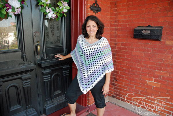 Modern Pastel Crochet Poncho Pattern