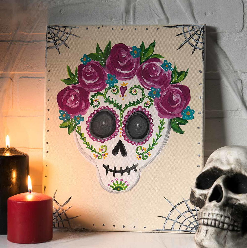 Day Of The Dead Lady Painting DIY DIYIdeaCentercom