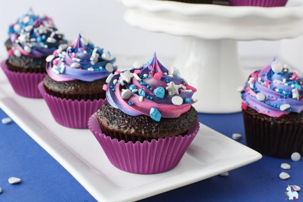 Galaxy Cupcakes | TheBestDessertRecipes.com