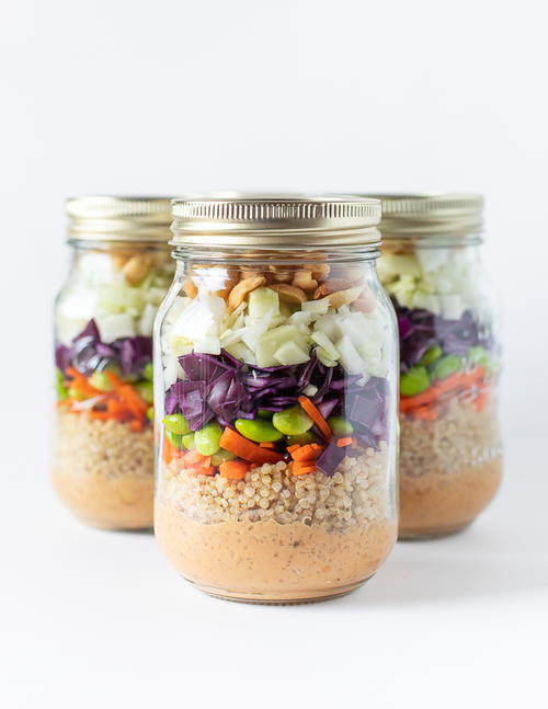 Peanut Crunch Salad in a Jar 