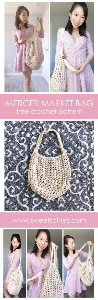 Mercer Market Resuable & Eco-Friendly Mesh Tote Bag