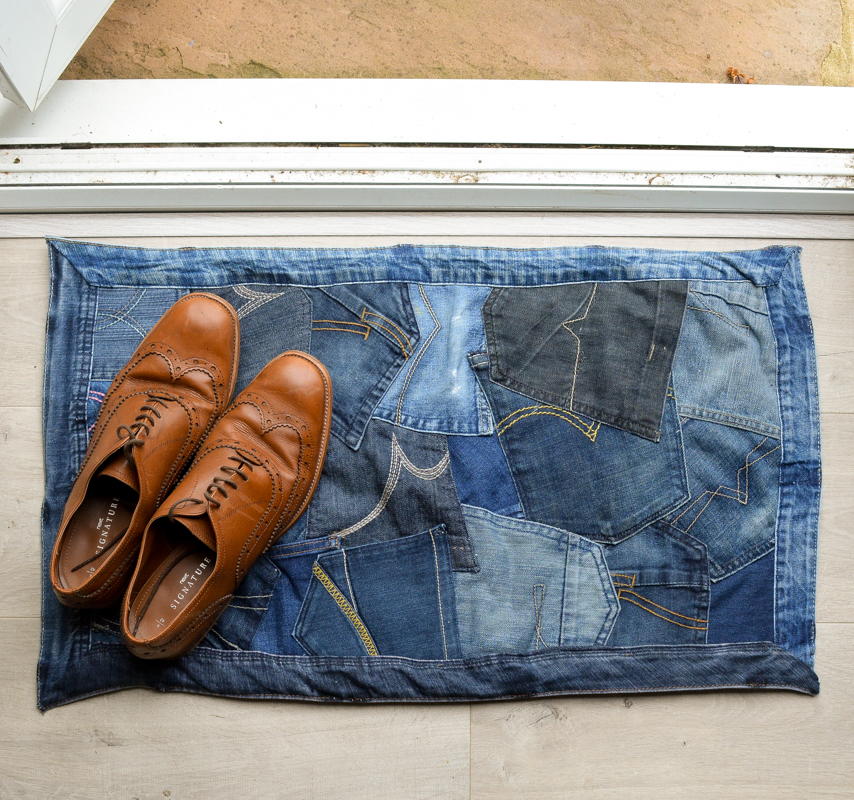 DIY Denim Doormat | FaveCrafts.com