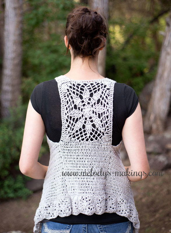 Crochet Lace Vest Pattern 4343