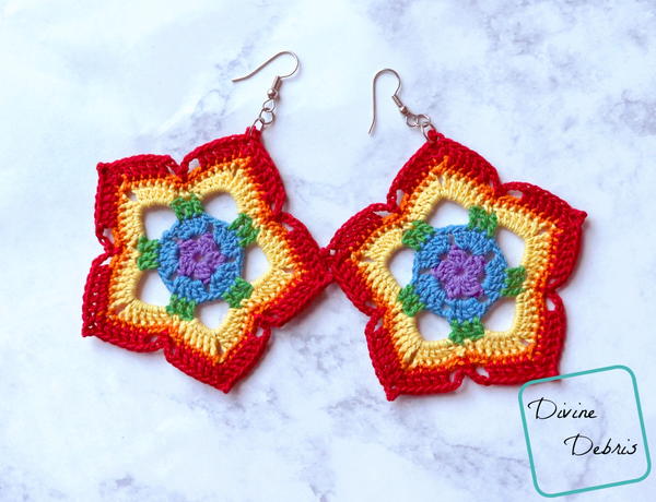 Rainbow Mini Mandala Earrings