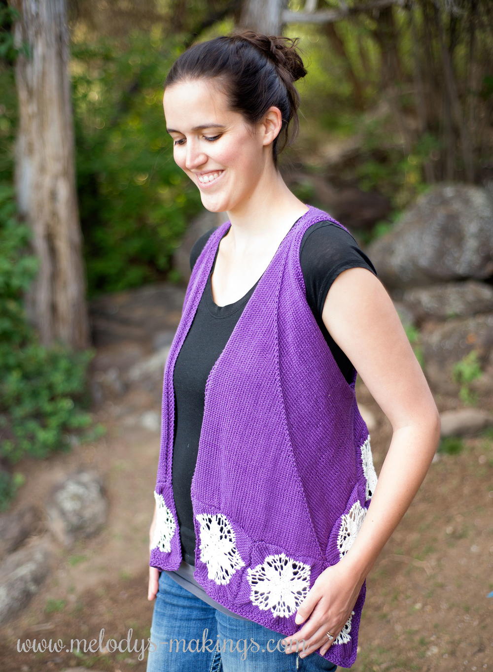 Long Lace Vest Knitting Pattern – Knitting