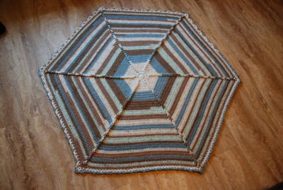 Large Hexagon Crochet Baby Blanket