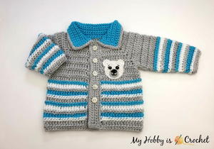Toddler Short Sleeve Cardigan | AllFreeCrochet.com
