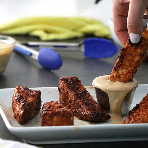 Sticky-Sweet BBQ Tofu Wings (Air Fry or Bake!)
