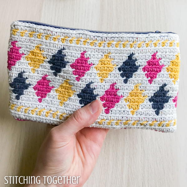 Desert Diamonds Crochet Pouch